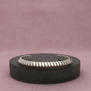 navajo sterling silver vintagee carinated cuff bracelet size 6.5in